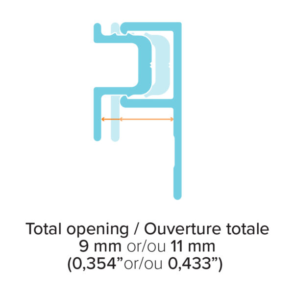 Moulure J002 Shadow trim - Ouverture totale/Total opening